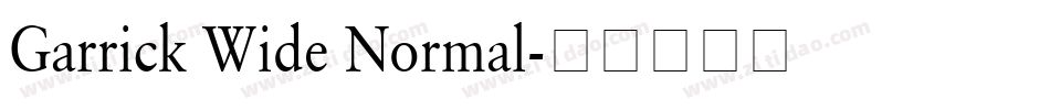 Garrick Wide Normal字体转换